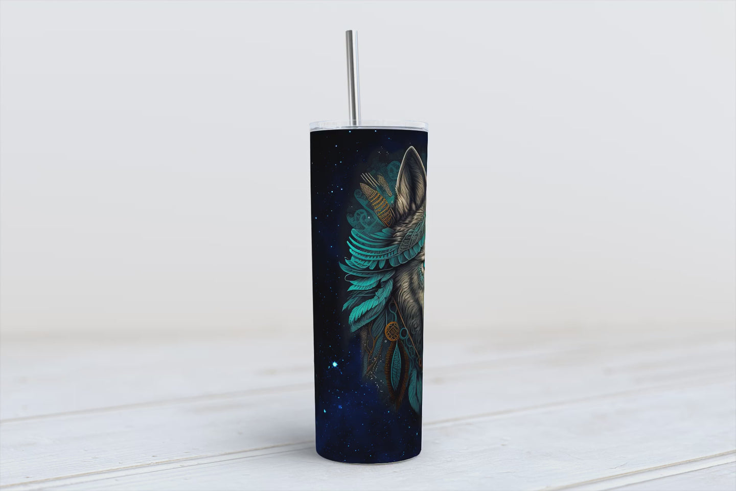 Skinny Tumbler Boho, AI and Steampunk